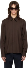 Ami Alexandre Mattiussi Ami Paris Shirts In Dark Coffee/221