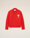 Ami Alexandre Mattiussi Brown Red Ami De Coeur Polo Red In Red
