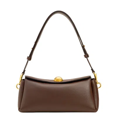 Ami Alexandre Mattiussi Brown Smooth Leather Carrousel Bag