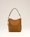 Ami Alexandre Mattiussi Brown Smooth Leather Carrousel Bucket Bag Brown In Brown