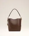 Ami Alexandre Mattiussi Brown Smooth Leather Carrousel Bucket Bag Brown In Brown