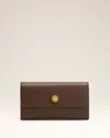 Ami Alexandre Mattiussi Brown Smooth Leather Carrousel Continental Wallet Brown In Brown