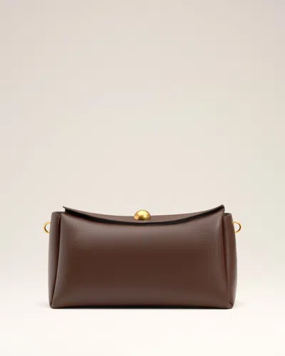 Ami Alexandre Mattiussi Brown Smooth Leather Carrousel Medium Bag Brown