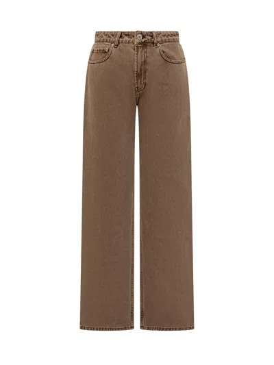 Ami Alexandre Mattiussi Brown Straight Mid Rise Jeans