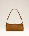 Ami Alexandre Mattiussi Brown Suede Leather Carrousel Medium Bag Brown In Brown