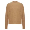 Ami Alexandre Mattiussi Ami Paris Crew Neck Sweater With Logo In Brown