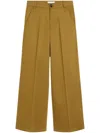Ami Alexandre Mattiussi Straight Wide-leg Trousers High Waist In Brown