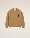 Ami Alexandre Mattiussi Ami Bronze Knit Sweater With Inside-out Seams And Heart Logo In Multi