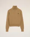 Ami Alexandre Mattiussi Brown Wool Ami De Coeur Turtle Neck Sweater Brown In Multi