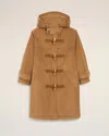 Ami Alexandre Mattiussi Brown Wool Corduroy Duffle Coat Brown In Brown