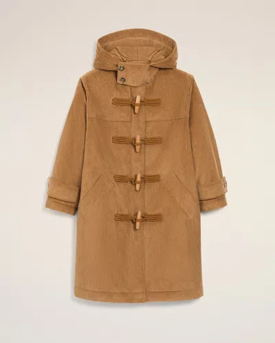Ami Alexandre Mattiussi Brown Wool Corduroy Duffle Coat Brown