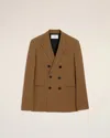 Ami Alexandre Mattiussi Brown Wool Double Breasted Jacket Brown