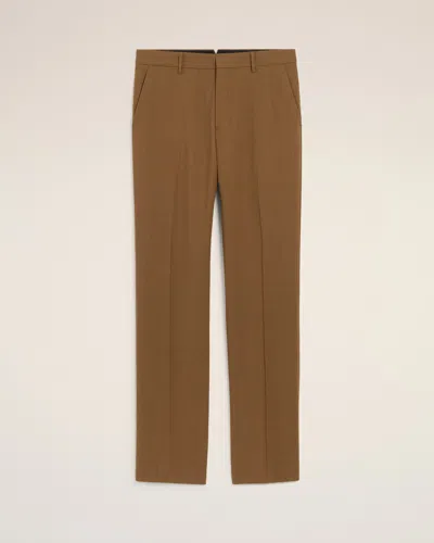 Ami Alexandre Mattiussi Brown Wool Straight Trousers Brown