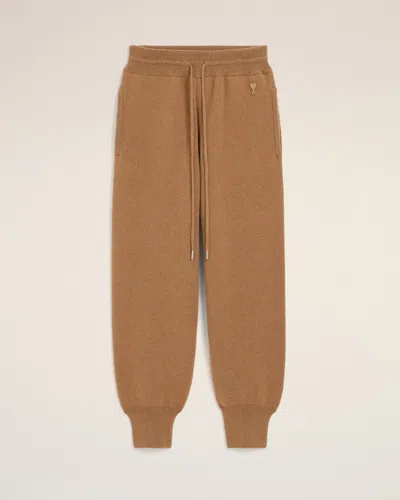 Ami Alexandre Mattiussi Brown Wool Track Pants Brown In White