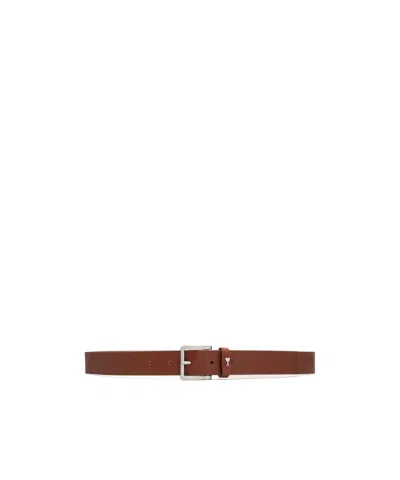 Ami Alexandre Mattiussi Buckle Belt In Brown
