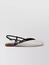 Ami Alexandre Mattiussi Buckle Pointed Toe Flat Sole Ballerina Shoes