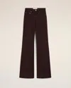 Ami Alexandre Mattiussi Burgundy Cotton Flare Fit Jeans Red In Eggplant