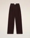 Ami Alexandre Mattiussi Burgundy Cotton Wide Fit Jeans Red In Eggplant
