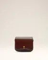 Ami Alexandre Mattiussi Burgundy Glazed Leather Paris Paris Bag Red
