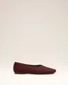 Ami Alexandre Mattiussi Burgundy Leather Bicolor Flat Shoes Red In Burgundy