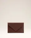 Ami Alexandre Mattiussi Burgundy Smooth Leather Etienne Envelope Card Holder Red In Red