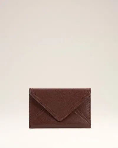 Ami Alexandre Mattiussi Burgundy Smooth Leather Etienne Envelope Card Holder Red