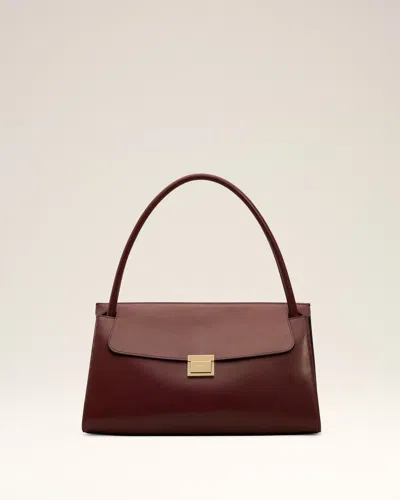 Ami Alexandre Mattiussi Burgundy Smooth Leather Mimi Bag Red