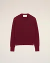 Ami Alexandre Mattiussi Ami Paris Wool Sweater With Heart Embroidery In Red