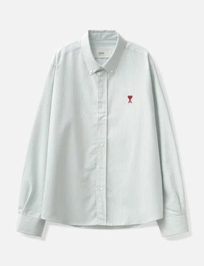 Ami Alexandre Mattiussi Button-down Ami De Coeur Shirt In White