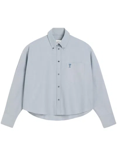 AMI ALEXANDRE MATTIUSSI BUTTON-DOWN CROPPED SHIRT