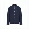 Ami Alexandre Mattiussi Button-down Denim Shirt With Chest Pocket And Embroidery In Blue
