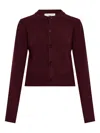 Ami Alexandre Mattiussi Button Embroidered Cardigan In Red
