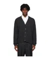 Ami Alexandre Mattiussi Button Long-sleeved Cardigan In Black