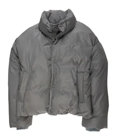 Ami Alexandre Mattiussi Ami De Coeur Down Jacket In Gray