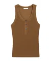 Ami Alexandre Mattiussi Button Placket Knit Vest In Brown