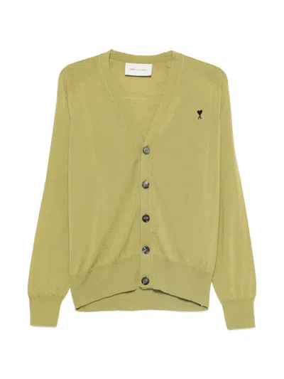 Ami Alexandre Mattiussi Button-up Cardigan In Green