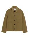 Ami Alexandre Mattiussi Green Wool Boxy Buttoned Jacket Green In Nude