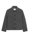 Ami Alexandre Mattiussi Wool Buttoned Jacket In Gray