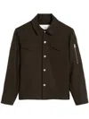 Ami Alexandre Mattiussi New Wool Button-down Coat Shirt In Brown