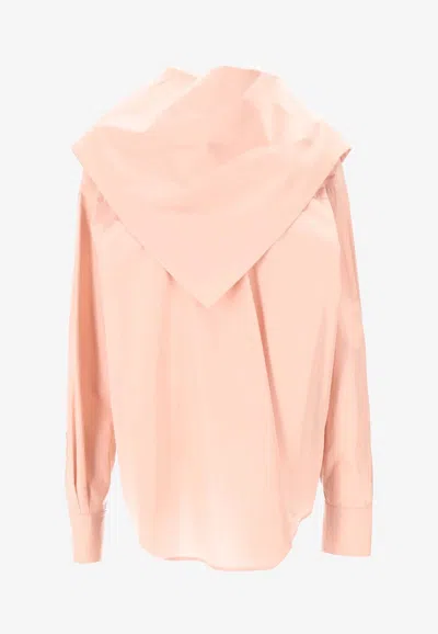 Ami Alexandre Mattiussi Buttoned Bandana Blouse In Pink