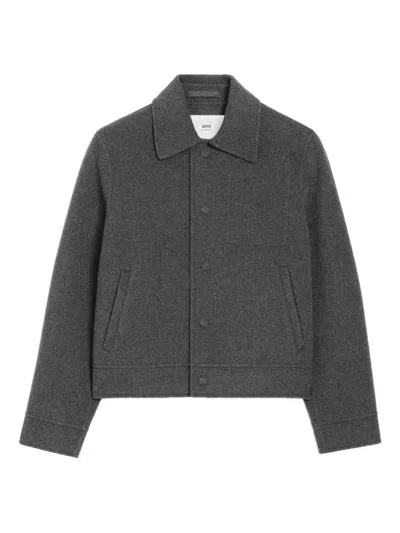 Ami Alexandre Mattiussi Buttoned Boxy Jacket In Blue