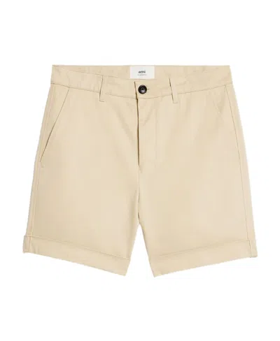 Ami Alexandre Mattiussi Buttoned Chino Shorts In Nude