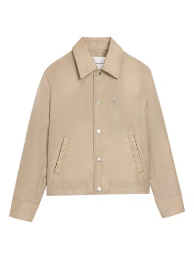 Ami Alexandre Mattiussi Buttoned Jacket In Brown