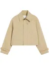 Ami Alexandre Mattiussi Beige Trench Coat With Classic Collar And Front Concealed Button Closure In Cotton Woman In Ginger Ash