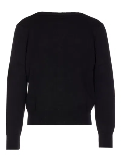 Ami Alexandre Mattiussi Buttoned V-neck Cardigan In Black