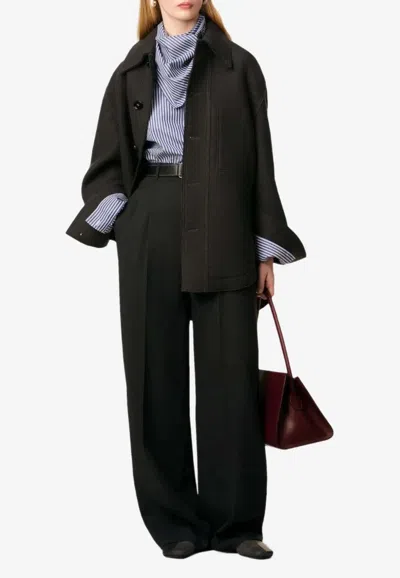 Ami Alexandre Mattiussi Button-up Wool Jacket In Black