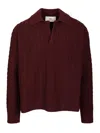 Ami Alexandre Mattiussi Ami Paris Cable Knit Polo