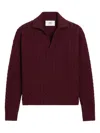 Ami Alexandre Mattiussi Bordeaux Polo Shirt With Woven Design In Wool Woman In Burgundy