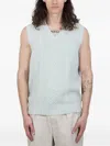 Ami Alexandre Mattiussi Cable-knit V-neck Sweater Vest In Blue