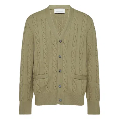 Ami Alexandre Mattiussi Cable Stitch Cardigan In Multi